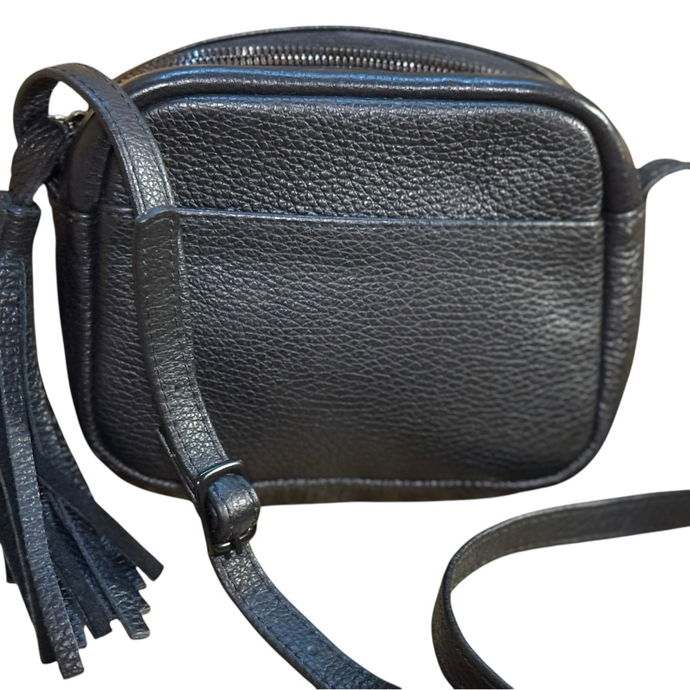 Elegant Black Leather Crossbody Bag